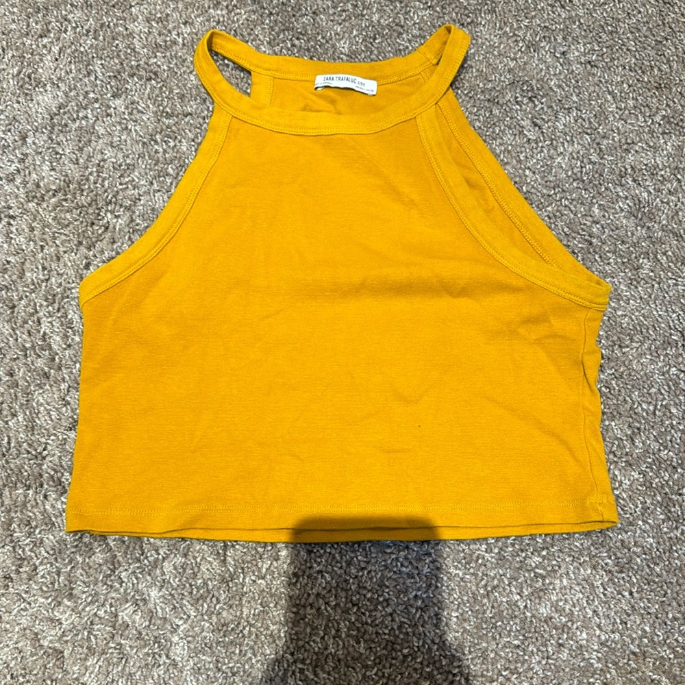 Zara Yellow Crop Top